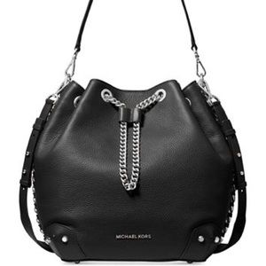 MICHAEL Michael Kors Alanis Leather Bucket Bag Lg